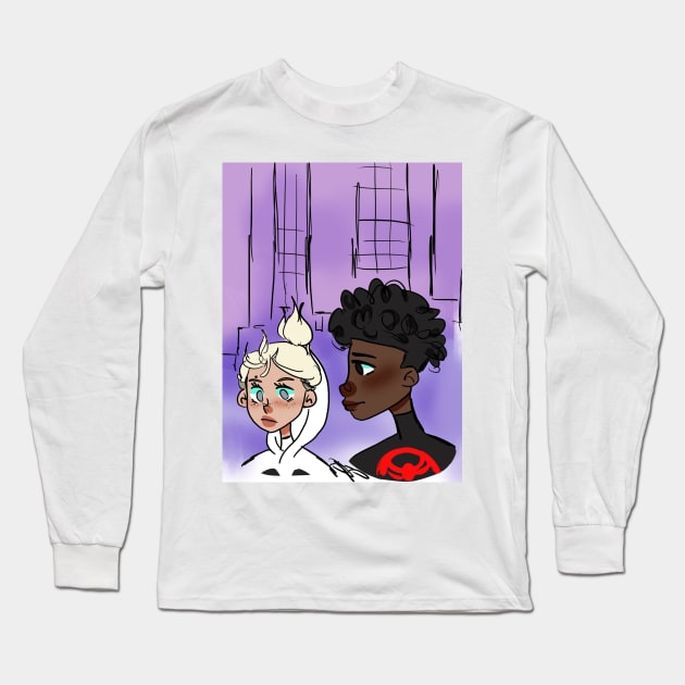 Miles and Gwen Long Sleeve T-Shirt by MershadiesArt